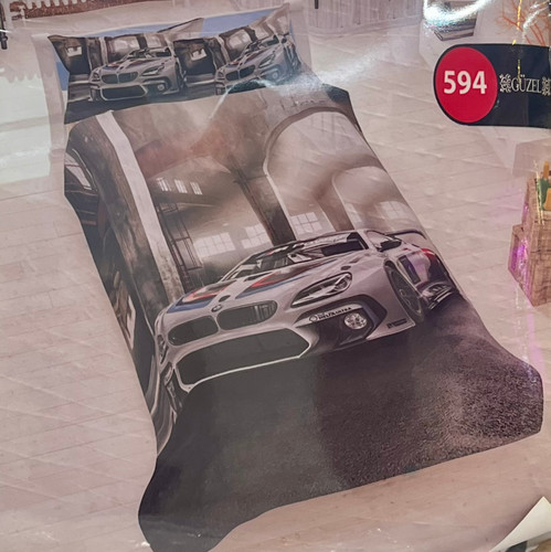 ست روتختی طرح ماشین سه بعدی گوزل یک نفره کد۵۹۴