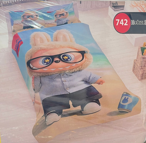 ست روتختی طرح لبوبو سه بعدی گوزل یک نفره کد۷۴۲