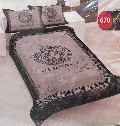 ست روتختی طرح ورساچه سه بعدی گوزل کد 670 یک نفره و دو نفره