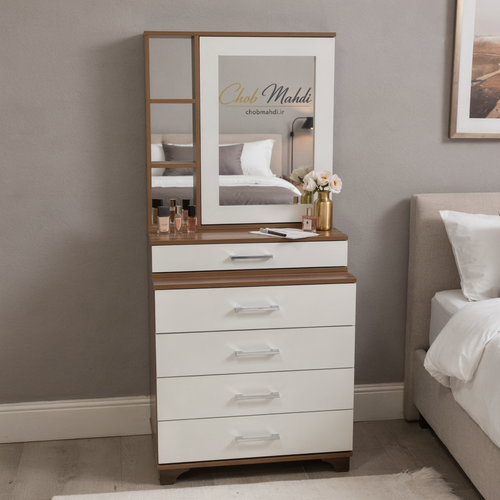 میزآرایش مدل مهتاب با آینه باکس دار