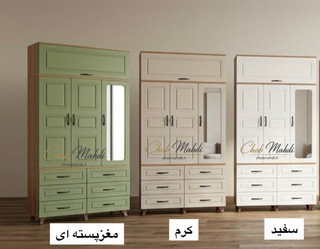 کمد دیواری 120 سه درب وکیوم سوپرمات 3 تکه ، 6 کشو (ارسال فوری)
